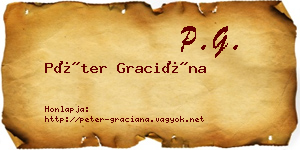 Péter Graciána névjegykártya