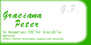 graciana peter business card